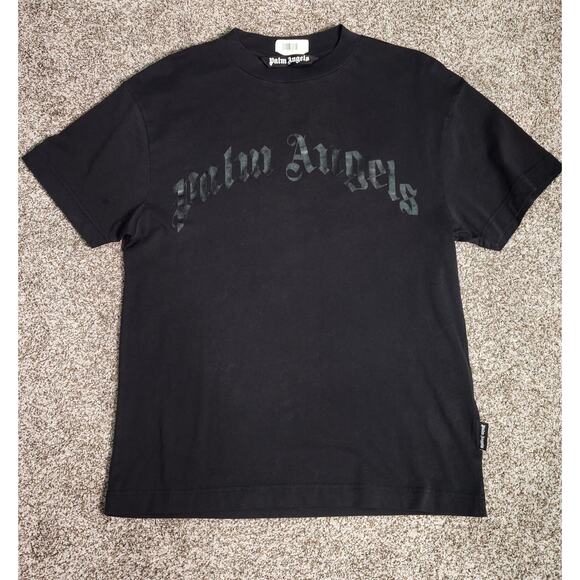 Authentic Palm Angels Curved Logo Black on Black Sm NWOT - Picture 2 of 12